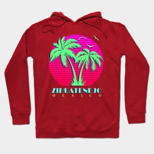 Zihuatenejo Palm Trees Sunset Hoodie